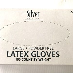 2 Boxes of 100 powder free latex gloves brand new Safe for food handling